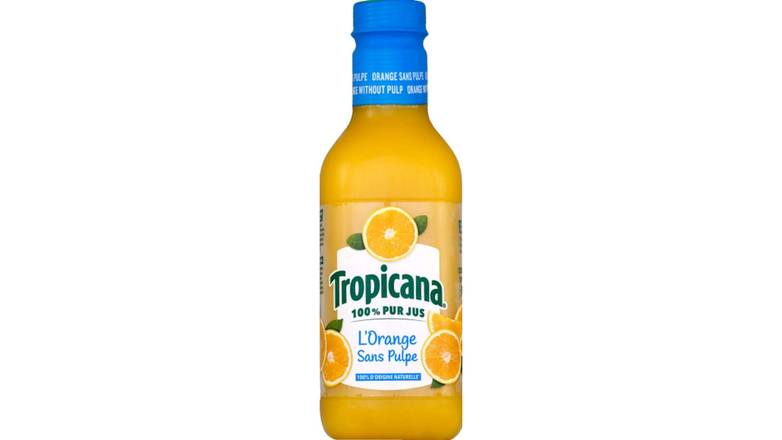 Tropicana Pur jus d'oranges pressées sans pulpe La bouteille de 900 ml