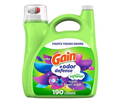 Gain Odor Defense Liquid Fabric Softener Super Fresh Blast 190 Loads