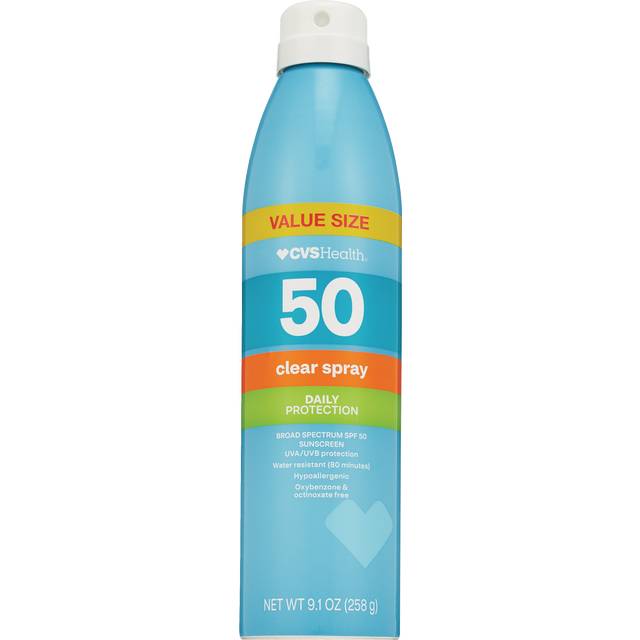 Cvs Health Spf 50 Clear Spray Daily Protection (9.1oz)