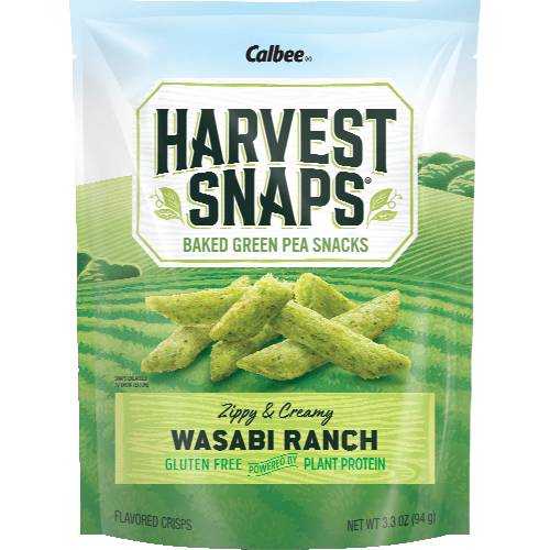 Calbee Harvest Snaps Green Pea Snack Crisps Wasabi Ranch