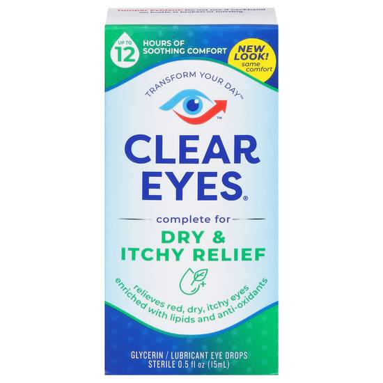 Clear Eyes Advanced Dry & Itchy Relief Eye Drops (0.5 fl oz)