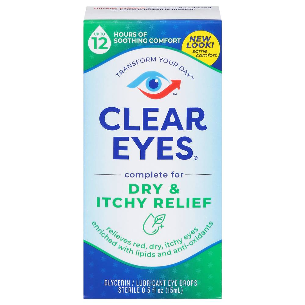 Clear Eyes Advanced Dry & Itchy Relief Eye Drops (0.6 oz)