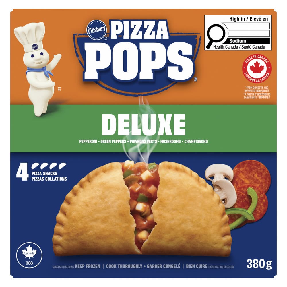 Pillsbury Pizza Pops Deluxe Snacks (380 g, 4 ct)
