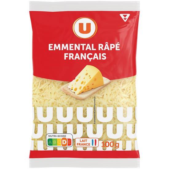 Les Produits U - Emmental français râpé 29%mg (100g)