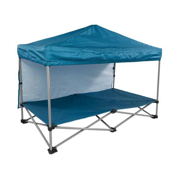 Arcadia Trail™ Elevated Canopy Cot with Water-Resistant Roll-Down Sunshade (Color: Multi Color, Size: 56.2\"L X 29.2\"W X 40\"H)