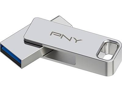 Pny Duo Link Dual 128gb Usb Type C Flash Drive (silver )