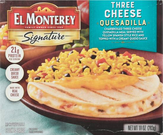 El Monterey Signature Three Cheese Quesadilla With Spanish Style Rice