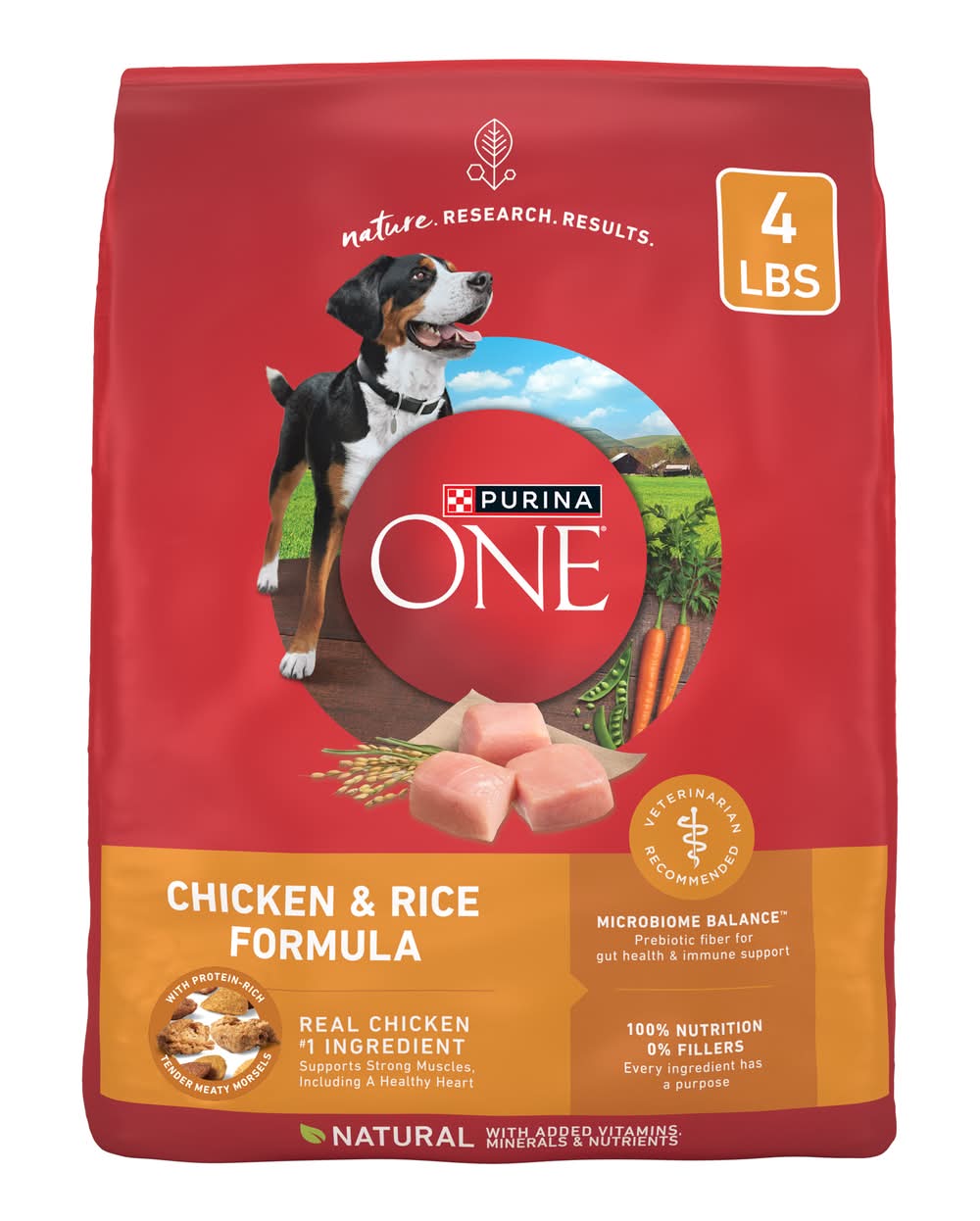 Purina One Chicken & Rice Formula Adult Dog Food (4 lbs)