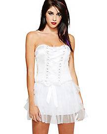 Front Lace-Up Corset - White (Adult Medium)