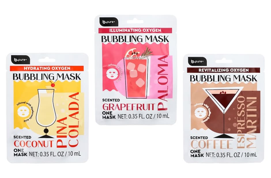 b.pure Cocktail Scented Bubbling Mask, Assorted Scents
