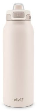 Ello Pop & Fill Stainless Steel Water Bottle 32 oz, Cream