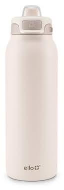 Ello Pop & Fill Stainless Steel Water Bottle 32 oz, Cream
