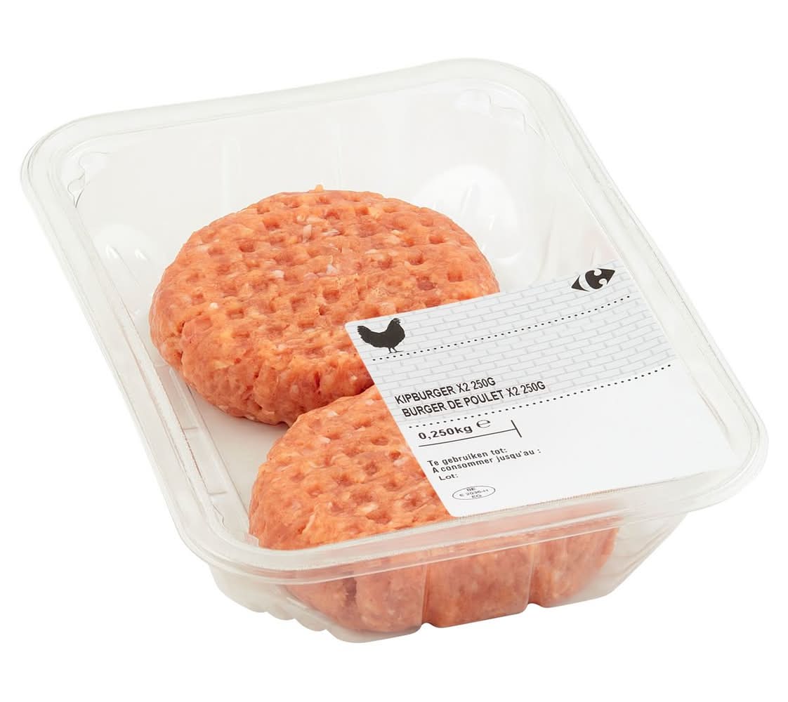 Carrefour Kipburger 2 Stuks 0.250 kg