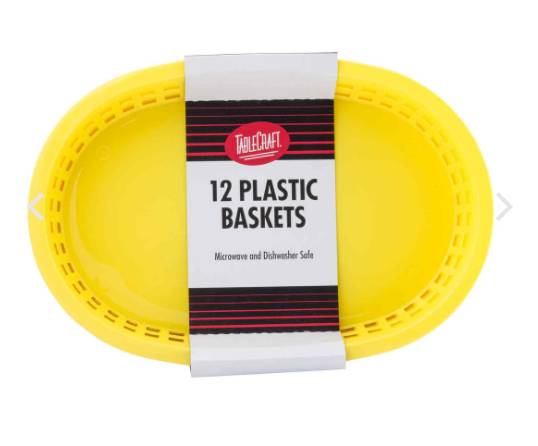 Oval Basket - Yellow 10.5" - 1 Dz (12 Units)
