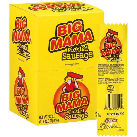 Big Mama Pickled Sausage 12 Pack