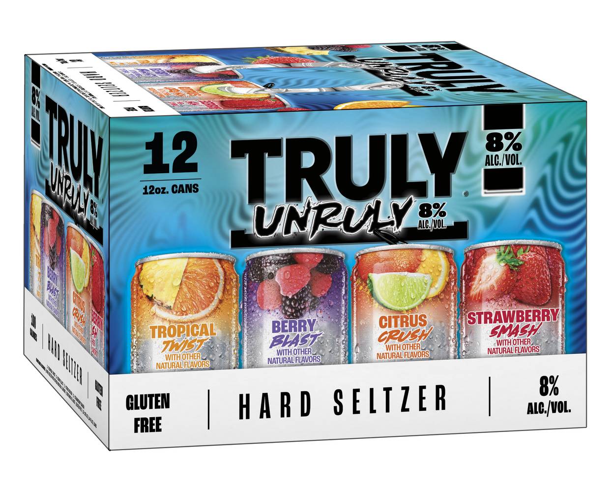 Truly Gluten Free Unruly Hard Seltzer Variety pack, Assorted (12 x 12 fl oz)