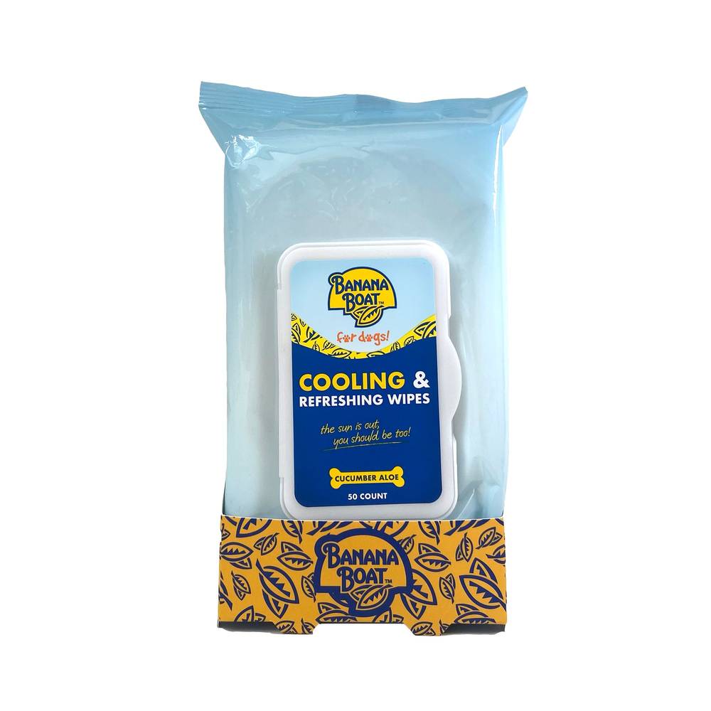 Banana Boat Cooling Wipes For Dogs (Size: 50 Count)