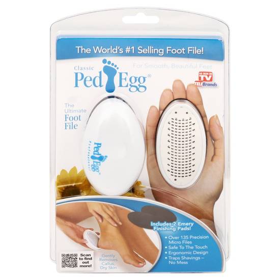Ped Egg Foot File With Emery Finishing Pads (1 set)
