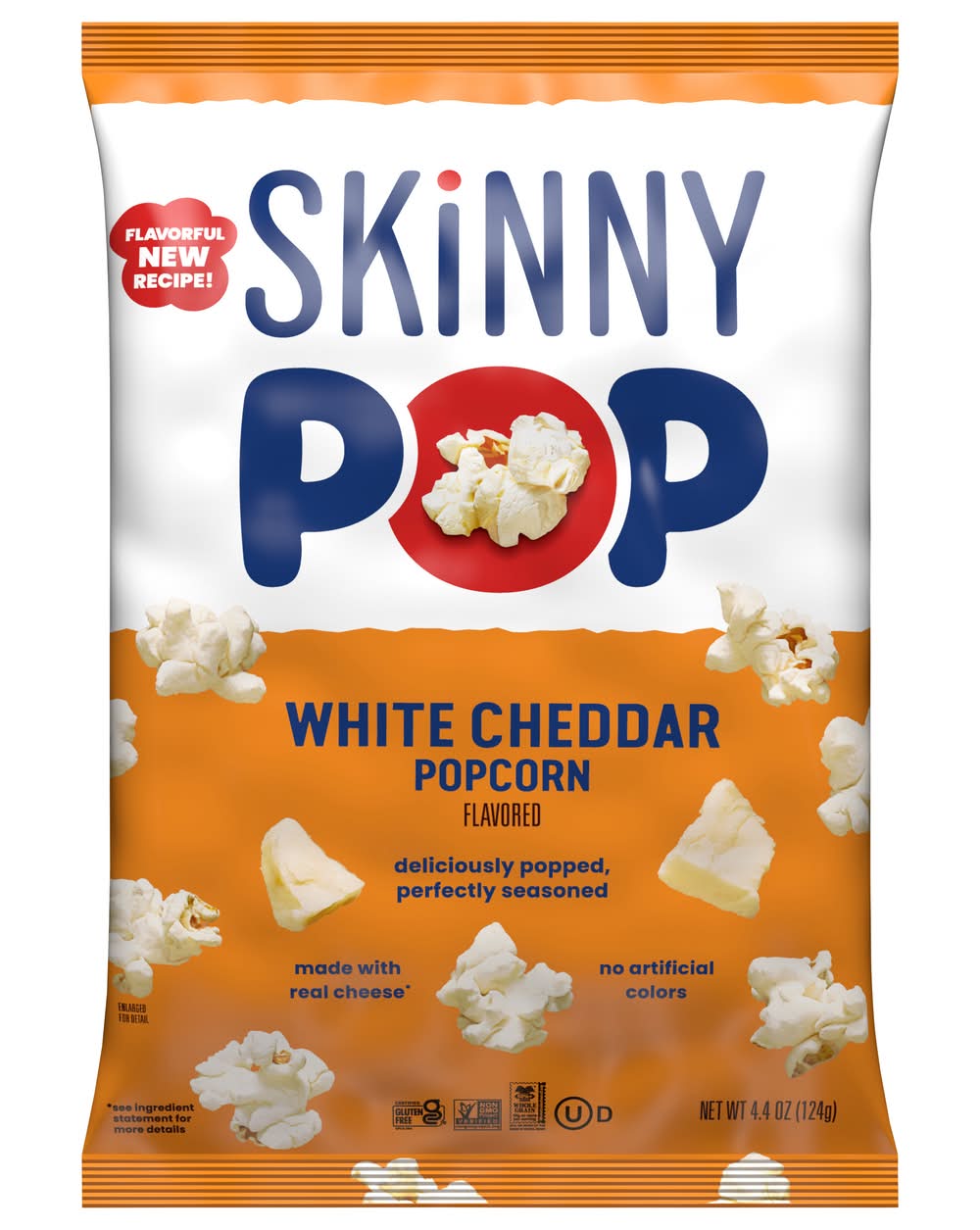 SkinnyPop Popcorn Snack, White Cheddar (4.4 oz)