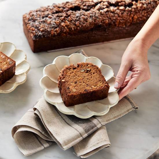 Maple Walnut Carrot Cake Loaf Slice