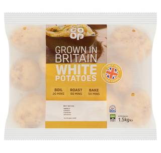 Co-op British White Potatoes 1.5kg
