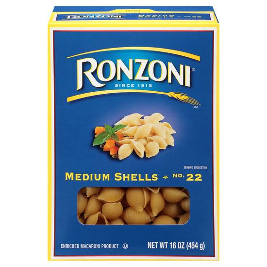 Ronzoni Medium Shells No.22 Pasta