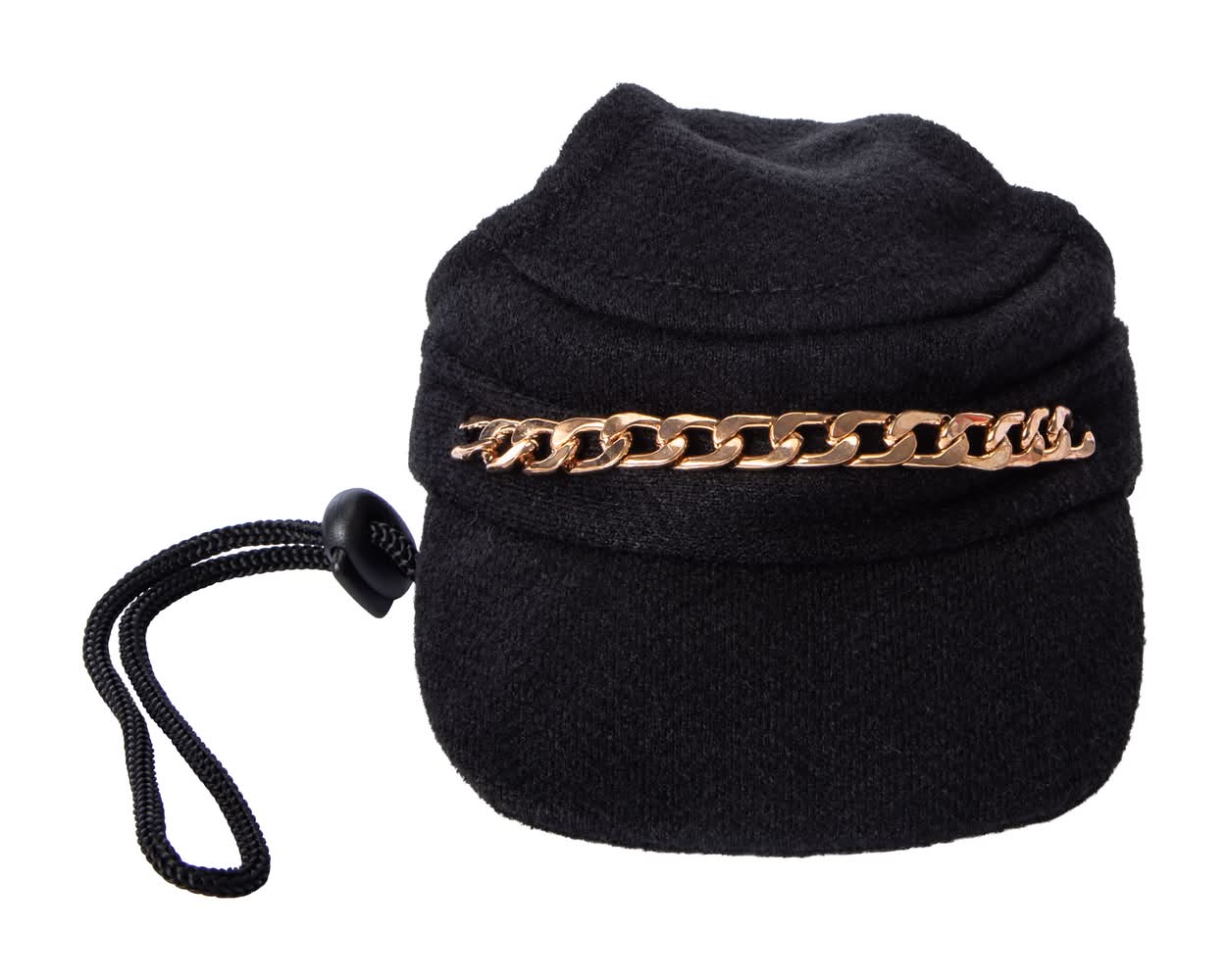 Pet Cap With Brim Extra Small/Small Black