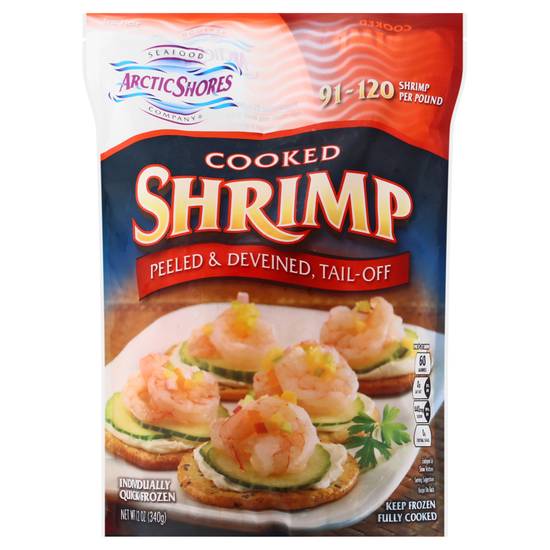 Arctic Shores Peeled, Deveined and Tail Off Cooked Shrimp (12 oz)