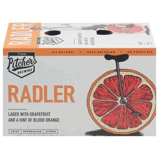 Two Pitchers Brewing Company Radler Lager Beer (6 pack, 12 fl oz)