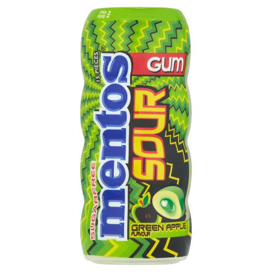 Mentos Sour Apple Gum Bottle 30g