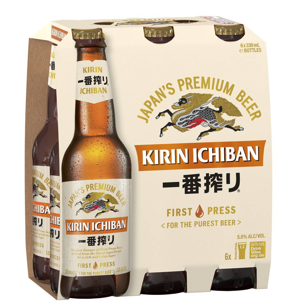 Kirin Ichiban Japan's Premium Beer (6 x 330mL)