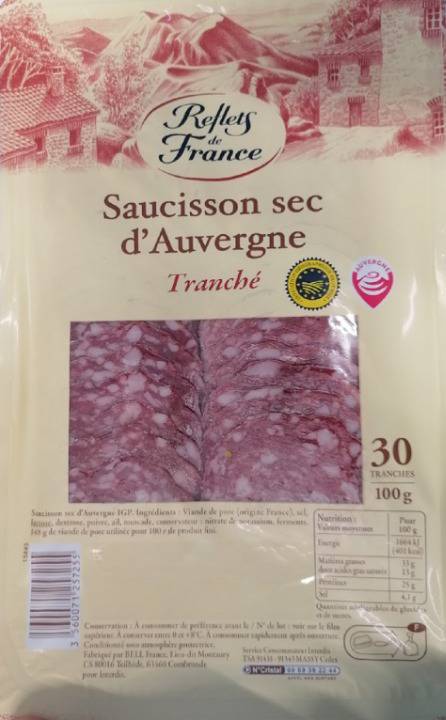 Reflets de France - Saucisson sec d'auvergne (30 pièces)