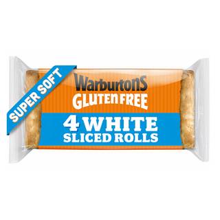 Warburtons Gluten Free 4 Super Soft Sliced Square Rolls (Co-op Member Price £3.10 *T&Cs apply)