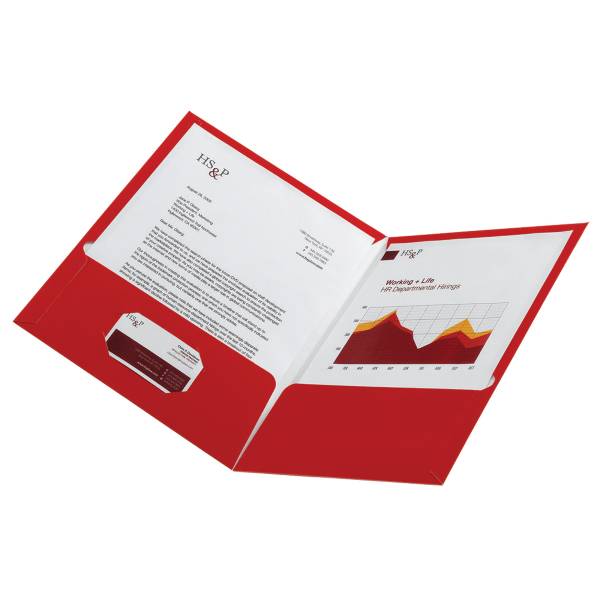 Office Depot Brand 2-pocket Textured Paper Folders With Prongs Red (10 ct)
