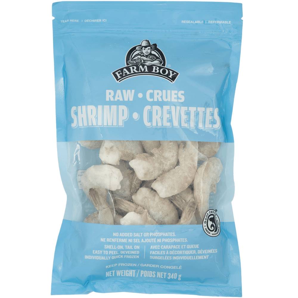 Farm Boy™ Frozen Raw Peeled Deveined Shrimp 31/40 (340 g, 31-40 per lb)