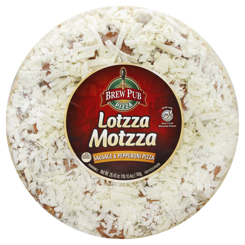 Brew Pub Lotzza Motzza Sausage & Pepperoni Pizza (1.66 lbs)