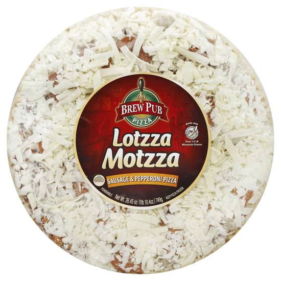 Brew Pub Lotzza Motzza Sausage & Pepperoni Pizza (26.45 oz)