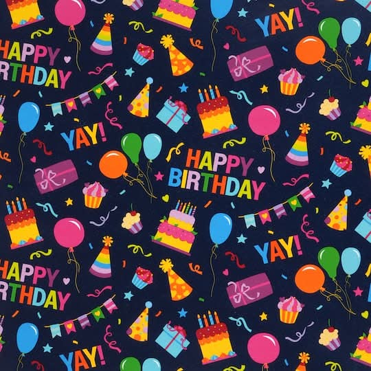 Celebrate It Birthday Party Toss Gift Wrap, Multicolor