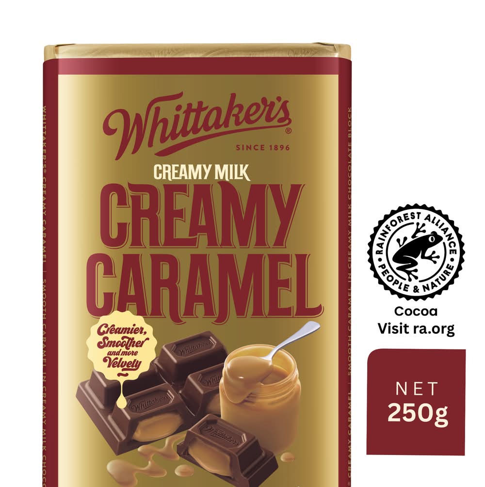 Whittaker's Creamy Caramel Milk Chocolate Bar (250g)