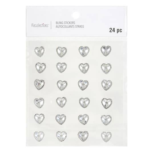 Clear Rhinestone Heart Stickers By Recollections