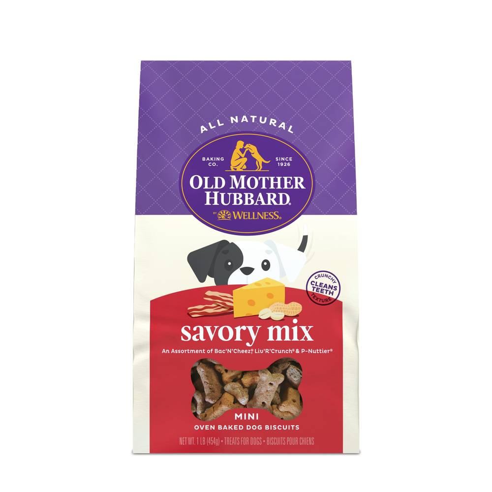 Old Mother Hubbard Classic Savory Mix Biscuits Baked Dog Treats, 16Oz Bag