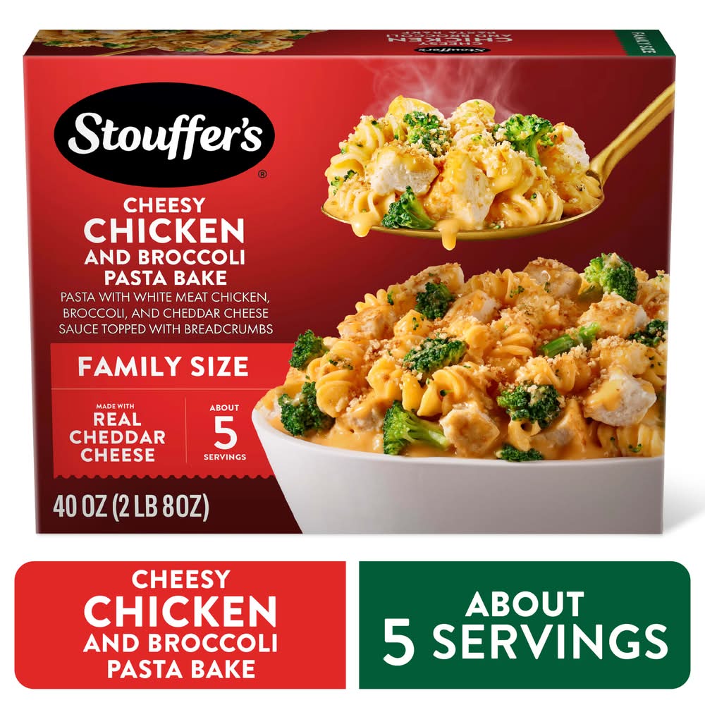 Stouffer's Pasta Bake Meal Family Size, Cheesy Chicken & Broccoli (40 oz)