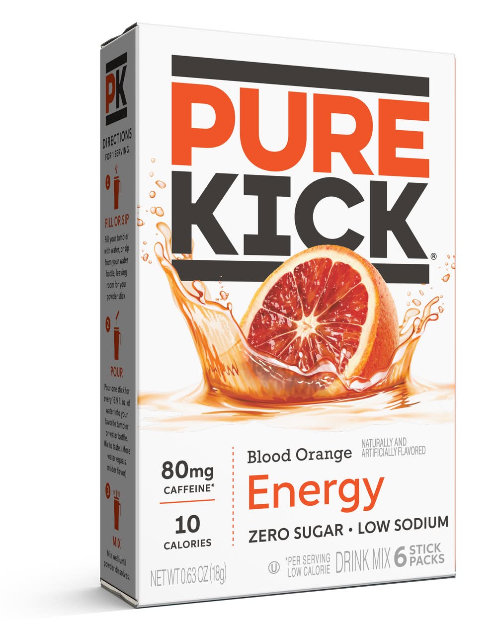Pure Kick Blood Orange Energy Drink Mix (0.63 oz)