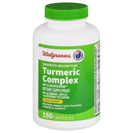 Walgreens Enhanced Absorption Turmeric Complex With Bioperine Capsules (4.32 oz)