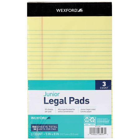 Wexford Junior Legal Pads (3 ct)