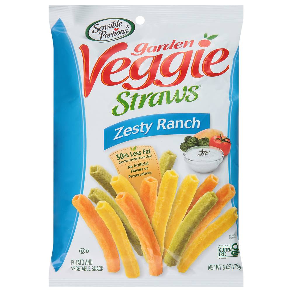 Sensible Portions Garden Veggie Straws Zesty Ranch Vegetable & Potato Snack (6 oz)