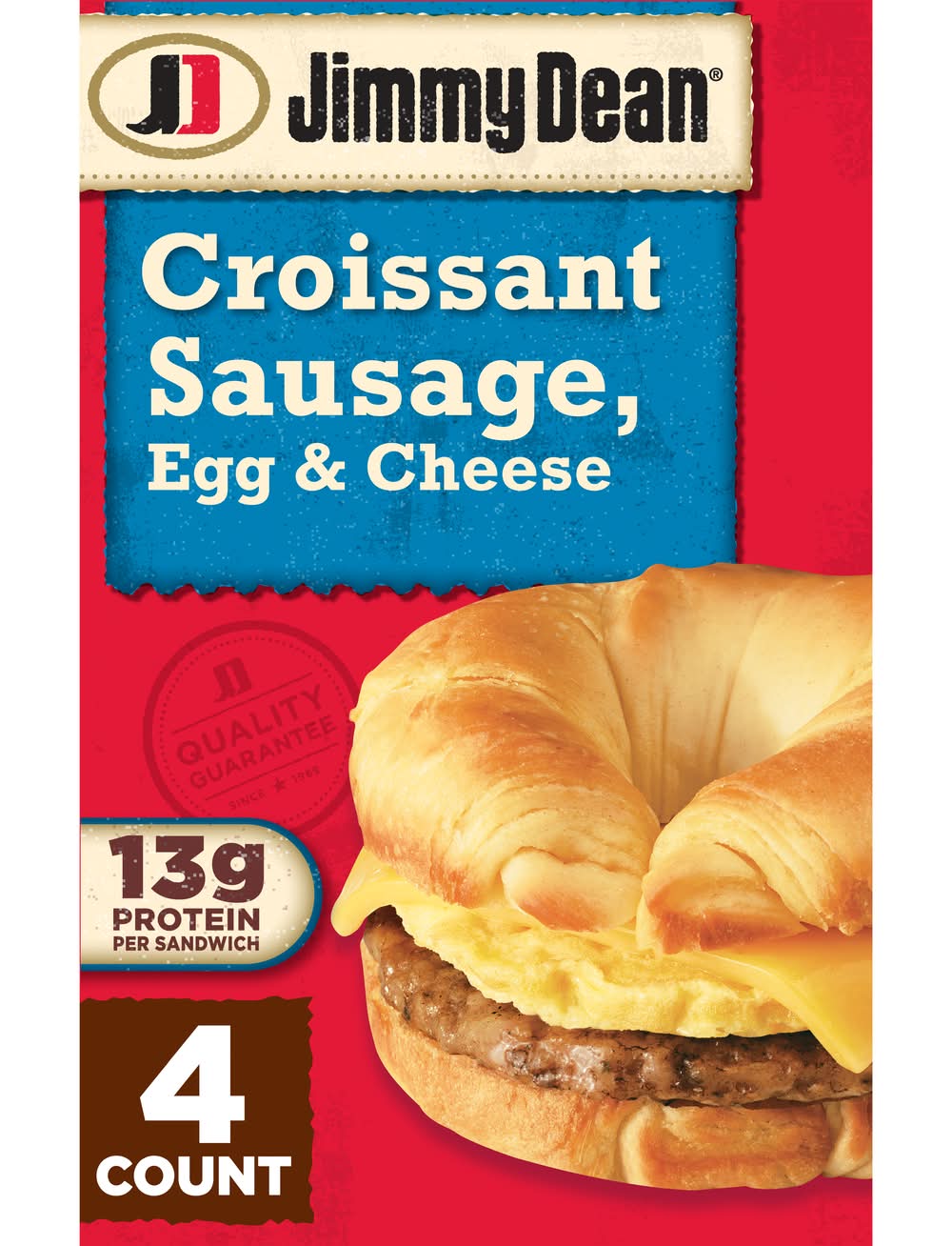 Jimmy Dean Croissant Sandwiches, Sausage, Egg & Cheese (18 oz, 4 ct)