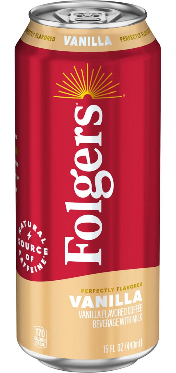 Folgers Vanilla Flavored Iced Coffee 15 Oz. Can