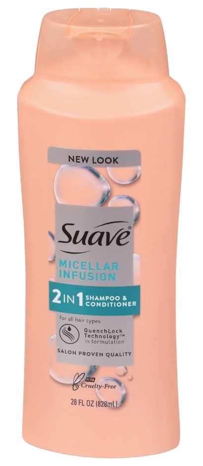 Suave 2 in 1 Shampoo and Conditioner, Micellar Infusion, 28 oz