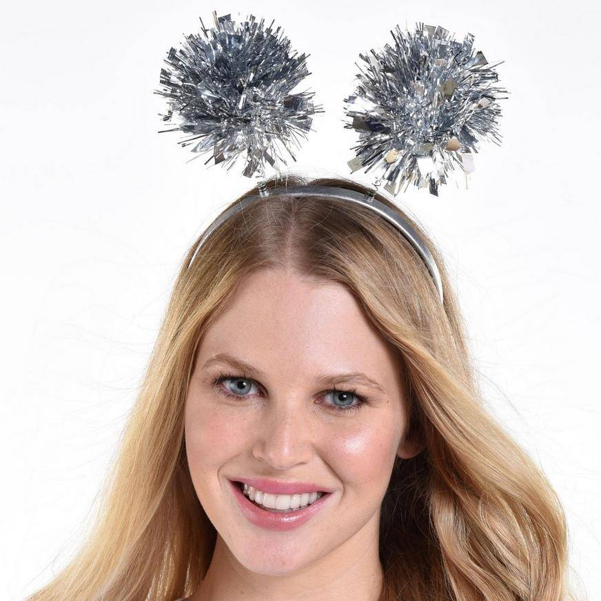 Silver Pom-Pom Head Bopper